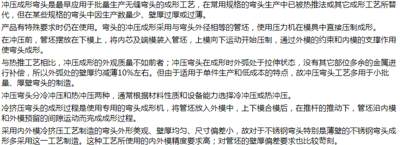 彎頭的生產(chǎn)工藝