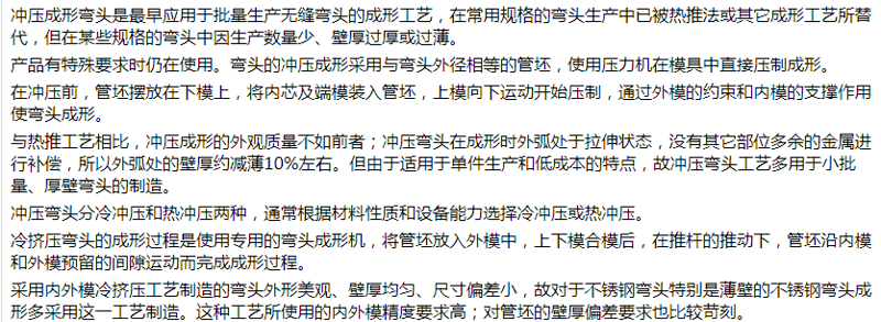 彎頭的生產工藝