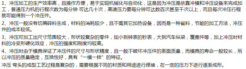 合金180度沖壓彎頭的優點